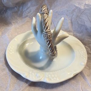 Judith Ripka Hinged 1 ct Diamonique Cuff Bracelet.